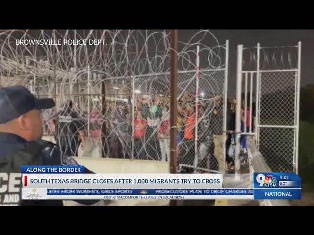 1,000 migrants try to cross into Brownsville.