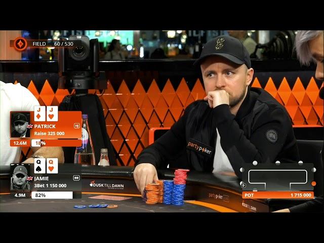 Patrick Leonard Folds JJ Pre Flop | $10K Main Event | MILLIONS UK 2020