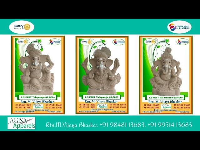 Eco Ganesha @2023 Rotary Club of Greater Hyderabad  Contact +919848113683 +919951413683