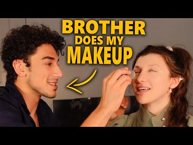 MY BROTHER DOES MY MAKEUP ft. @RebalD again...