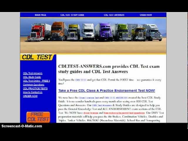 Free CDL Practice Test -Online CDL Practice Test