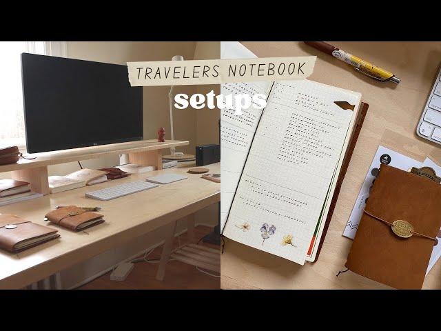 my passport and regular traveler's notebook setups  planning, commonplace, & memory keeping
