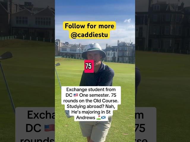 USA student plays Old Course 75 times in 3 months at St Andrews #golf#golfer#golflife#standrews