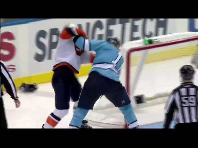Jordan Staal vs Nate Thompson Nov 27, 2009