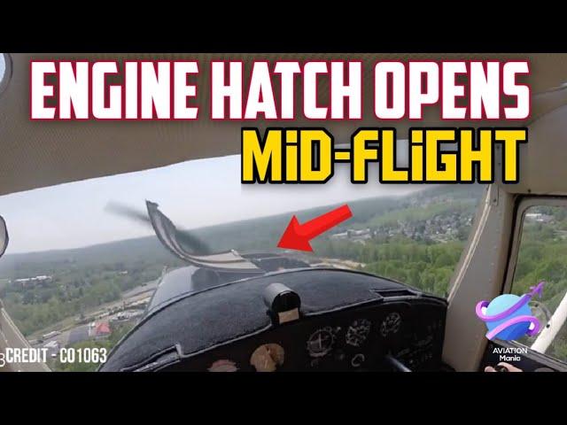 Planes engine hatch opens during flight | Drax aviation compilation