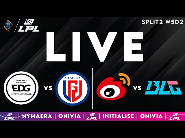 LPL 2025 Live Spring |  LPL English W5D2 with Nymaera & Initialise EDG vs LGD | WBG vs BLG