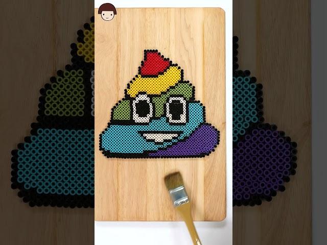 Emoji Coloring | Fun with Perler Beads!, Emoticon Drawing and Reverse painting #drawing