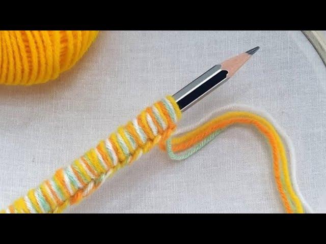 3 Superb Woolen Yarn Flower making ideas with Pencil | Easy Sewing Hack