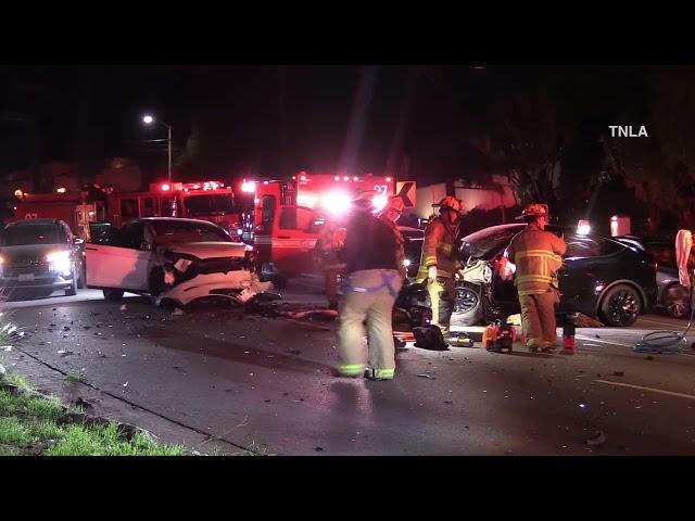 3 Vehicle Traffic Collision - Studio City