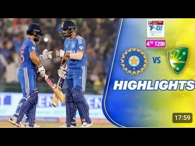 INDvsAUS || 4th T20 match Full highlights || High voltage match#viratkohli