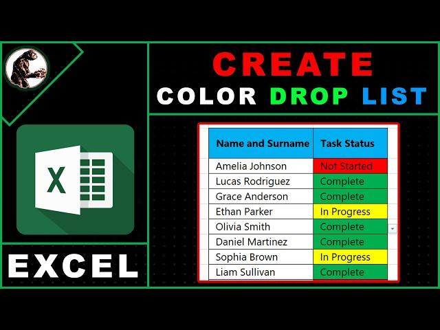 How to Color the Drop Down List in Excel