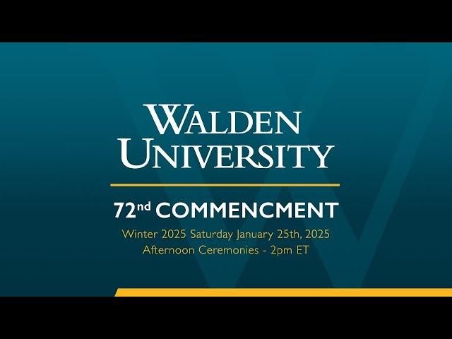 Winter 2025 Saturday Afternoon Commencement Ceremony