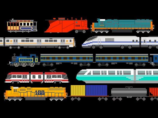 Trains - Book Version - Railway Vehicles - The Kids' Picture Show (Fun & Educational Learning Video)