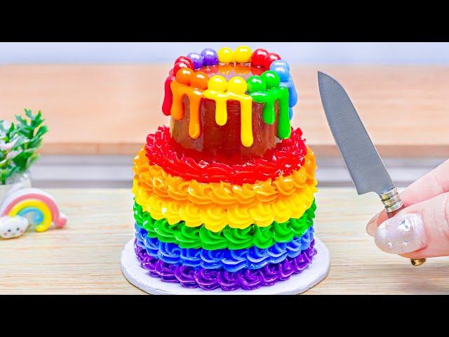 Amazing Chocolate Cake Tutorial Best Of Miniature Buttercream Rainbow Cake Recipe by Baking Yummy