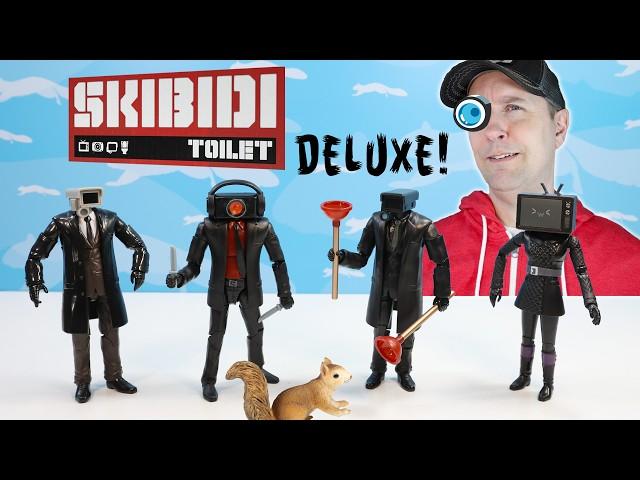 Skibidi Toilet Deluxe Action Figures Cameraman TV Woman Plungerman & Speakerman Alliance! Unboxing