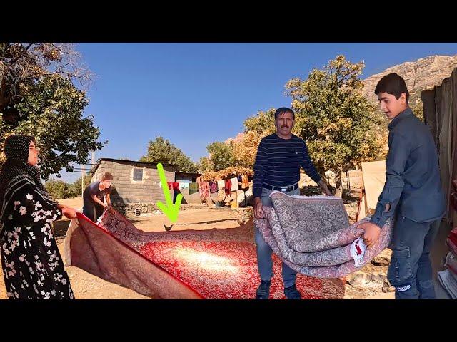 Beauties of nomadic life: New carpets arrive for the new room