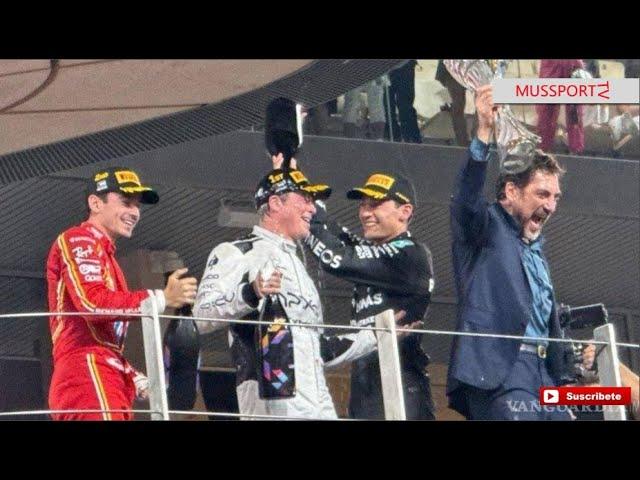 Brad Pitt le GANA a Leclerc y Russell y sube al podio del GP de Abu Dhabi