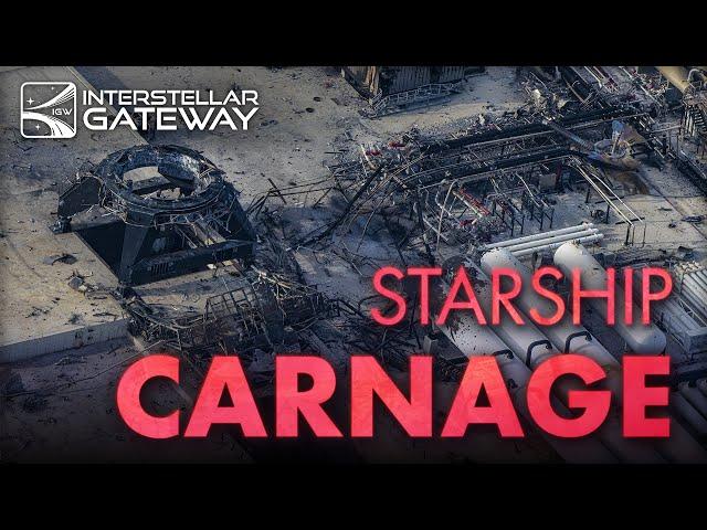 STARSHIP CARNAGE: How Damaged Is The Pad? (Post-Explosion Flyover)