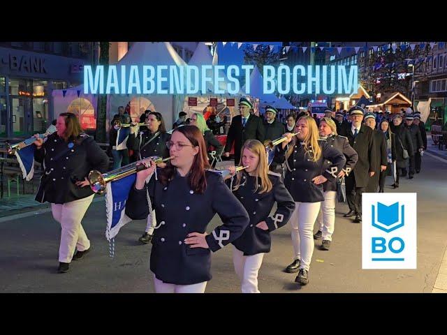 Bochum Maiabendfest [4k] Festumzug zum Boulevard mit großem Zapfenstreich April 2024