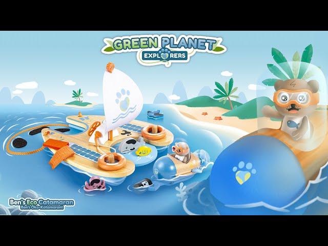 Stop-motion animation| E3427 Ben's Eco Catamaran| Green Planet Explorers l Hape Toys