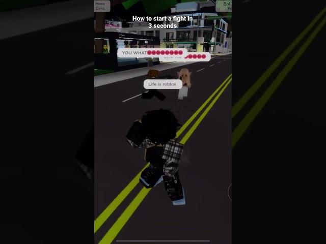 How to start a fight in 3 seconds #robloxshorts #roblox