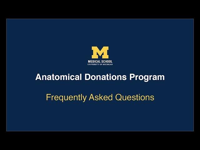 Anatomical Donations Program: Will the donor or donor's family be paid a fee for a body donation?