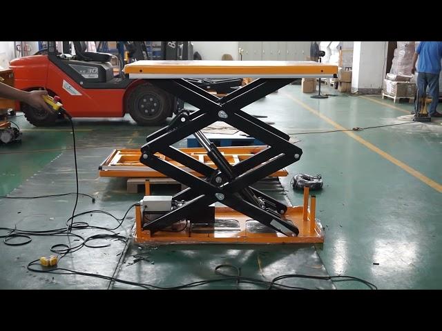 Double scissor lift table