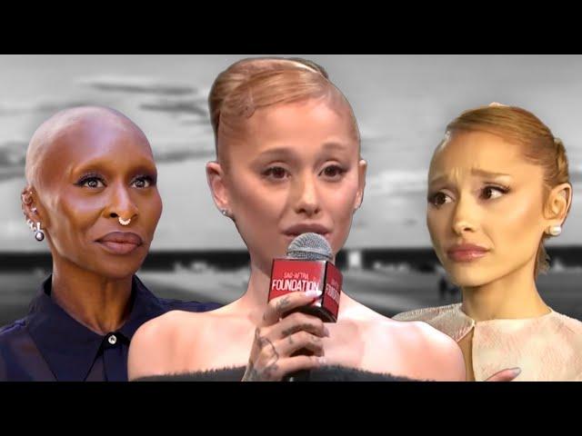 Ariana Grande impersonating Cynthia Erivo multiple times