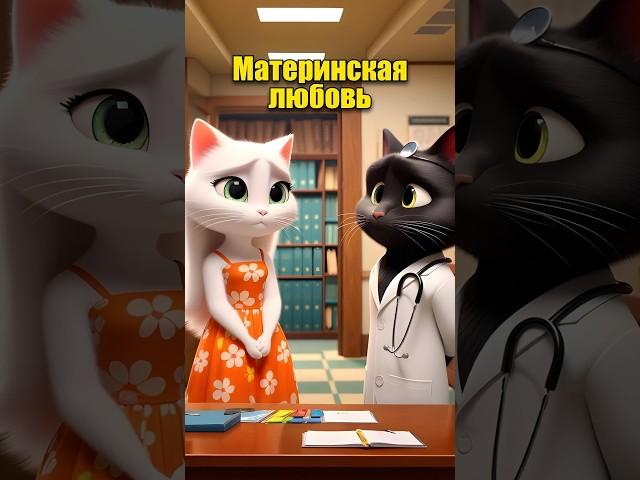 Сильная любовь мамы-кошки в нейросети #dalle3 #chatgpt #aiart #кот #юмор #ии #нейросеть #aicat