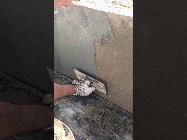 Waterproofing  Retaining wall before painting #shorts#painting#how to  ‍️‍️‍️‍️