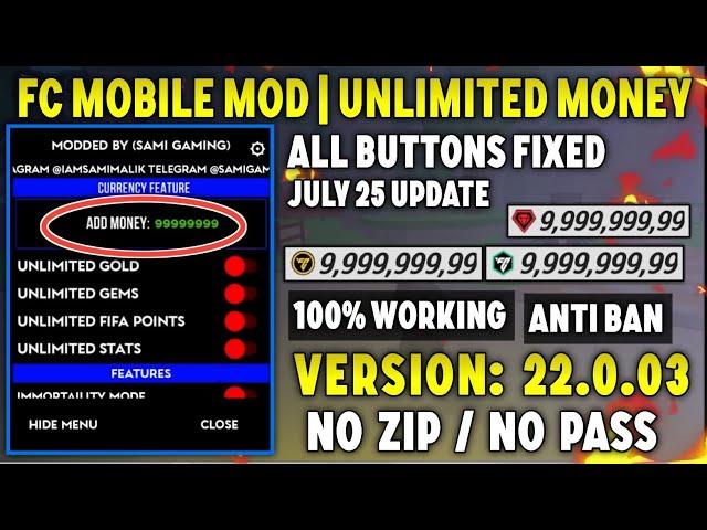 FC Mobile MOD MENU APK v22.0.03 Gameplay - Unlimited Money, FC Points | UEFA EURO 2024 MOD APK