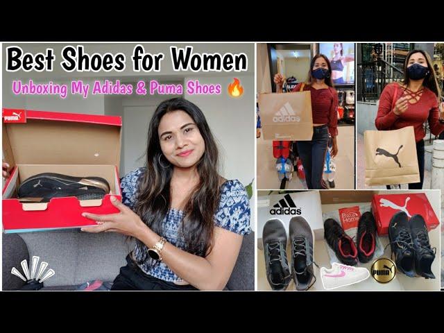 Best Shoes for Women For Running & Walking! Unboxing Adidas & Puma Shoes With Review & Price