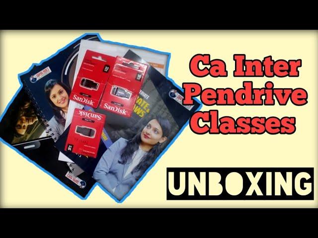 CA Inter Pendrive Classes Unboxing | Ca inter Law By CA Ankita Patni | Pendrive Classes