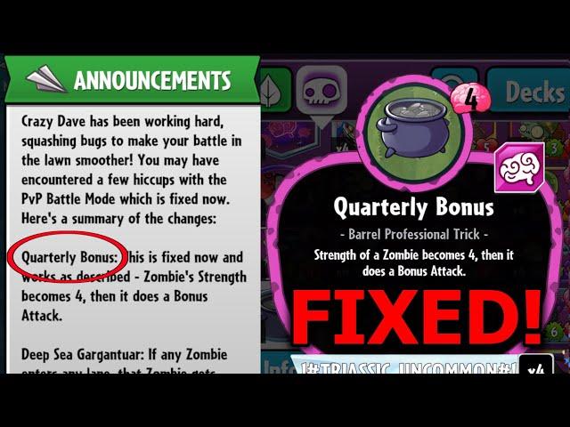 Quarterly Bonus is FIXED!!! Bug Fix Review