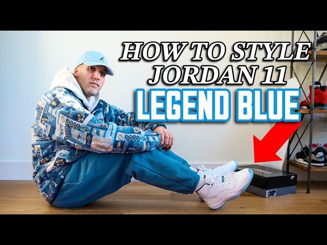 How To Style Air Jordan 11 "Legend Blue" Sneakers - On Feet With Outfits 2024