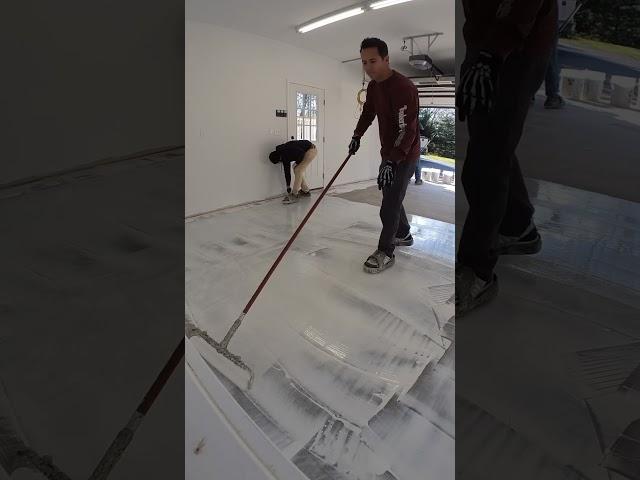  Epoxy & Polyaspartic Vinyl Flake Garage Floor. #epoxy #garage #floor #epoxy  #satisfying #asmr