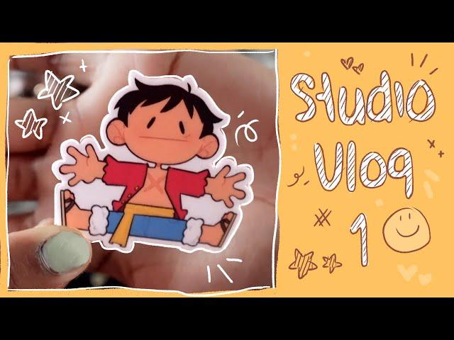 studio vlog 01 // launching shopify store, one piece stickers, silhouette issues // todooi ️