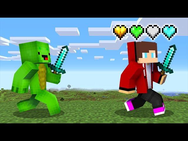 Custom Hearts Speedrunner VS Hunter in Minecraft