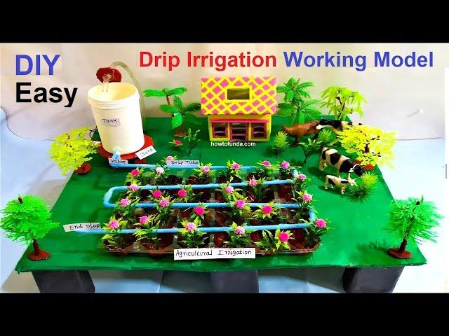 drip irrigation agriculture working model for science project exhibition | DIY | howtofunda