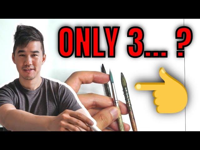 The ONLY Watercolor Brushes You'll Need! Watch This Before Buying.