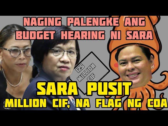 SARA TINAWAG NA PUSIT NG MGA CONGRESSMAN- COA 74M  CIF NG OVP NINAKAW