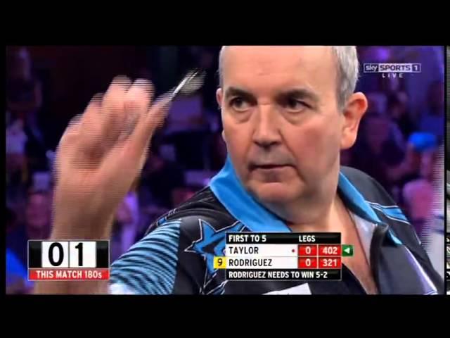 2015 Grand Slam of Darts Group H - Taylor vs Rodriguez pt1