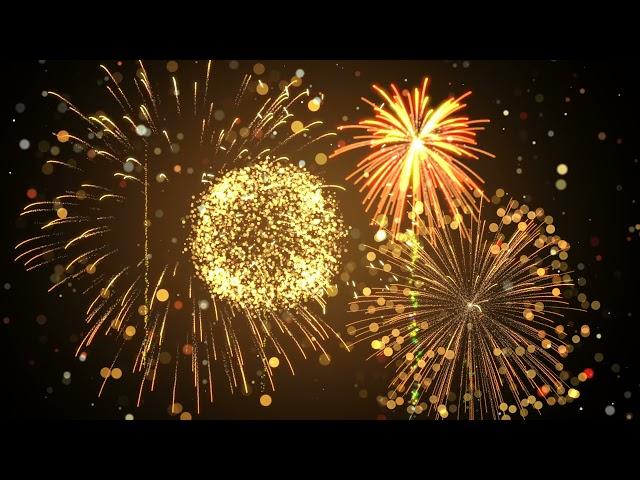 PARTICLES Fireworks light up the sky for celebration background