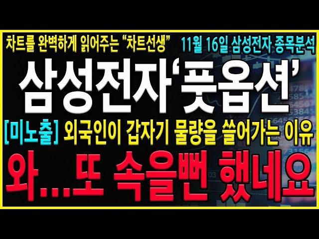 [삼성전자 주가 전망]"긴급" 와...속았다. 가짜상승 외국인은 못 이깁니다.장대양봉에 속으면 안됩니다.다시 하락 하지만 12월부터 축제가 열린다!! #삼성전자주가전망#삼성전자