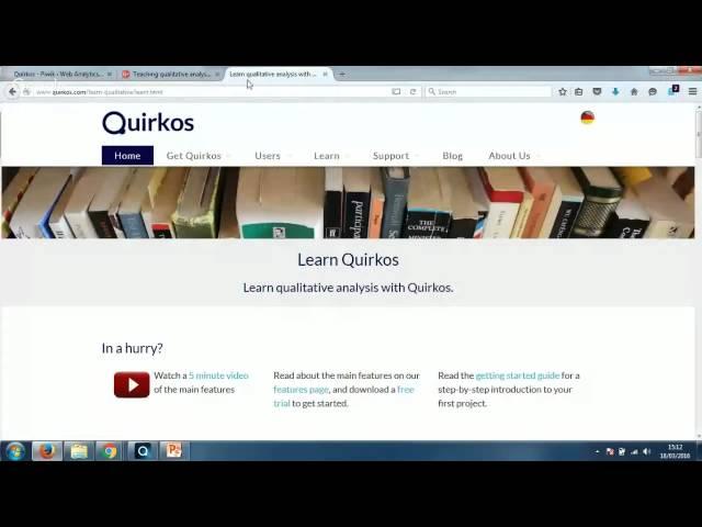 Teaching qualitative analysis with Quirkos