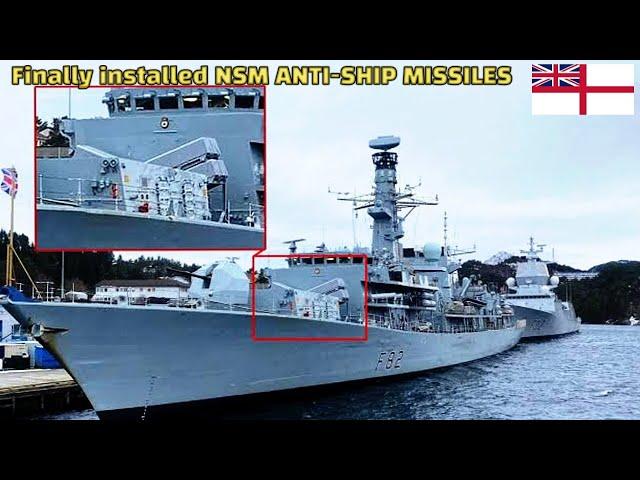 First! The British Type 23 frigate HMS Somerset was finally installed with NSM Anti-Ship Missile