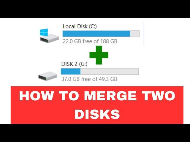 How to Merge two Disk in Windows 10 || How to combine two disk || Extend Disk in English