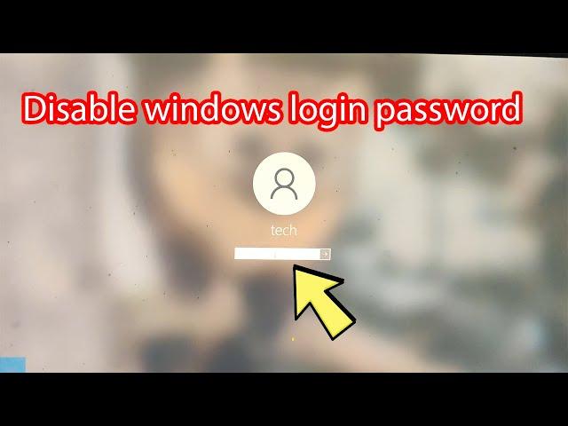 How to remove lock screen password on windows 10