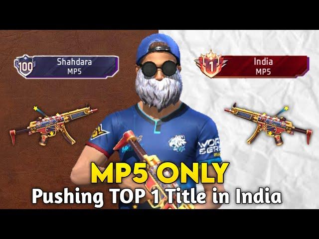 Pushing for TOP 1 India in Mp5 | Solo Br Rank Weapon Glory Pushing with Tips and Trick | Ep-1