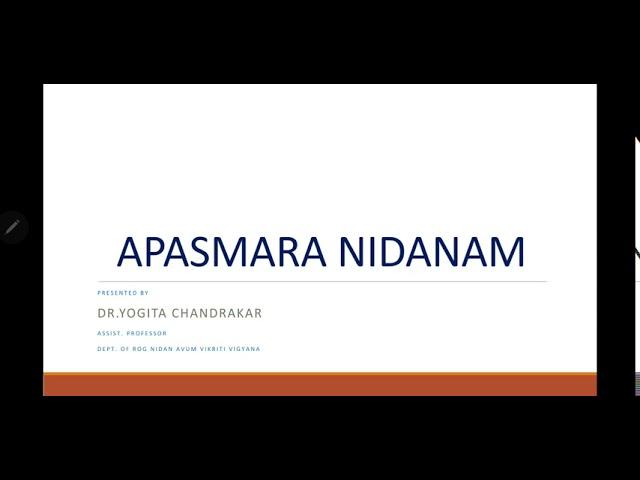 APASMARA NIDANAM by Dr.Yogita Chandrakar